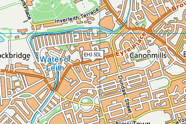 EH3 5DL map - OS VectorMap District (Ordnance Survey)