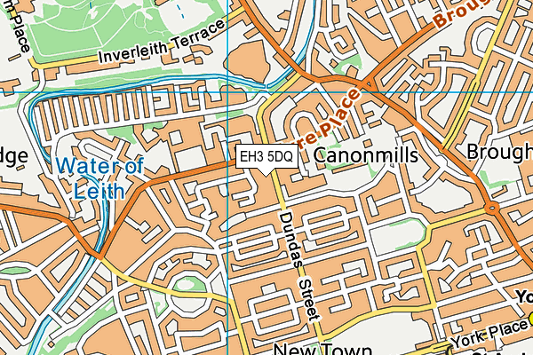 EH3 5DQ map - OS VectorMap District (Ordnance Survey)