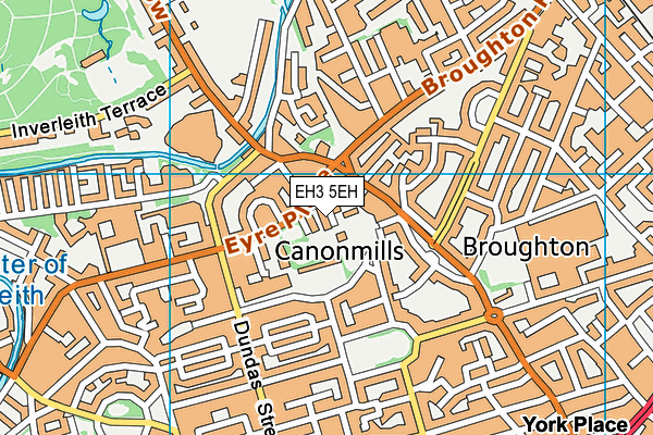 EH3 5EH map - OS VectorMap District (Ordnance Survey)