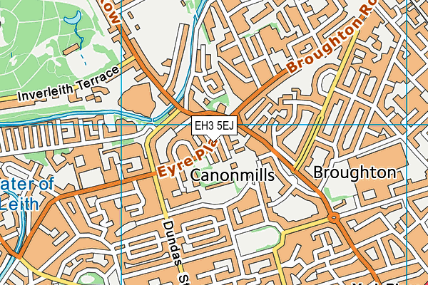 EH3 5EJ map - OS VectorMap District (Ordnance Survey)