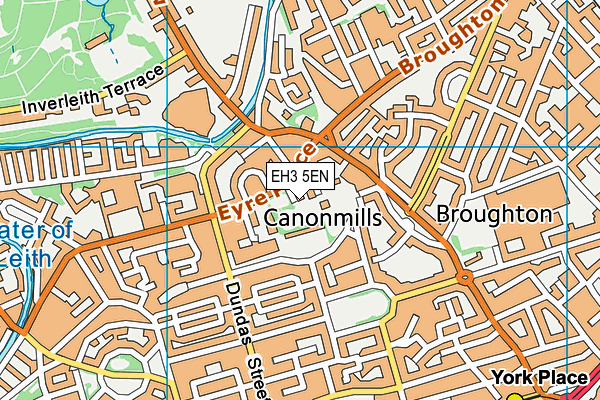 EH3 5EN map - OS VectorMap District (Ordnance Survey)