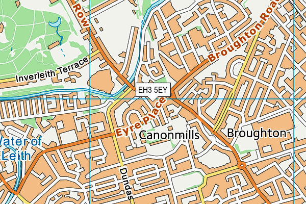 EH3 5EY map - OS VectorMap District (Ordnance Survey)