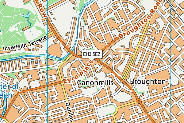 EH3 5EZ map - OS VectorMap District (Ordnance Survey)