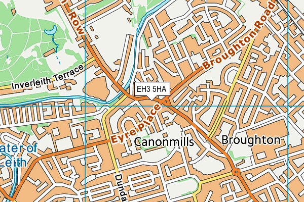 EH3 5HA map - OS VectorMap District (Ordnance Survey)