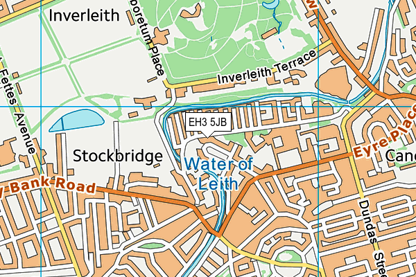 EH3 5JB map - OS VectorMap District (Ordnance Survey)