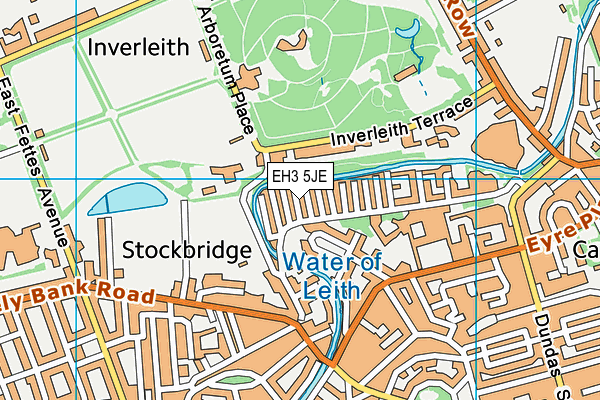 EH3 5JE map - OS VectorMap District (Ordnance Survey)