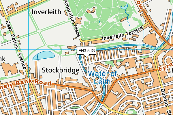 EH3 5JG map - OS VectorMap District (Ordnance Survey)