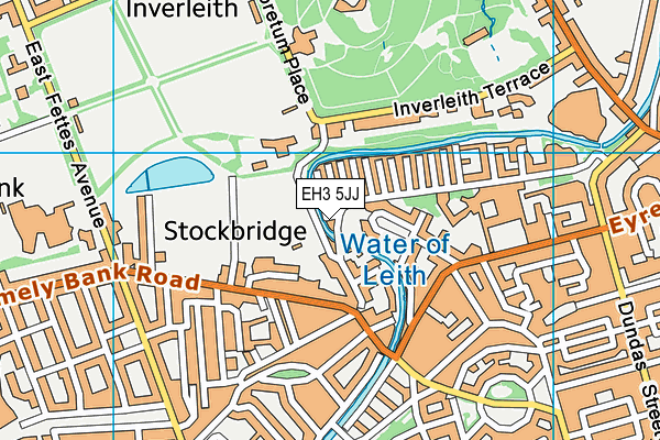 EH3 5JJ map - OS VectorMap District (Ordnance Survey)