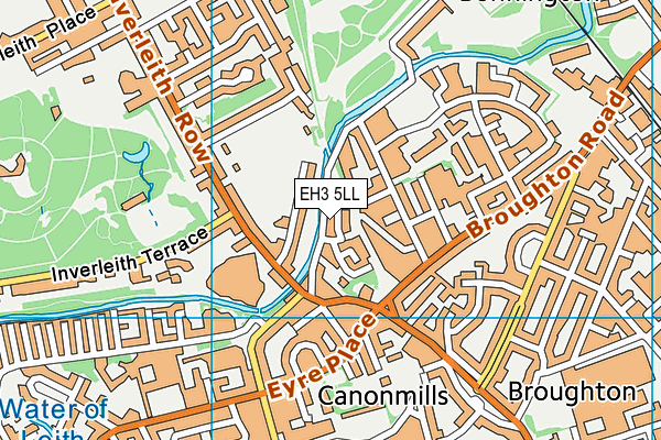 EH3 5LL map - OS VectorMap District (Ordnance Survey)