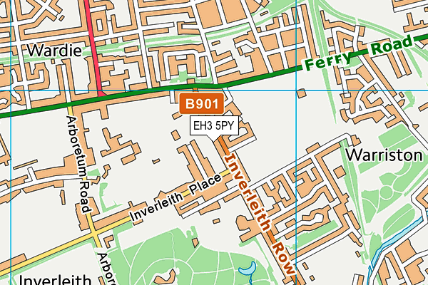 EH3 5PY map - OS VectorMap District (Ordnance Survey)