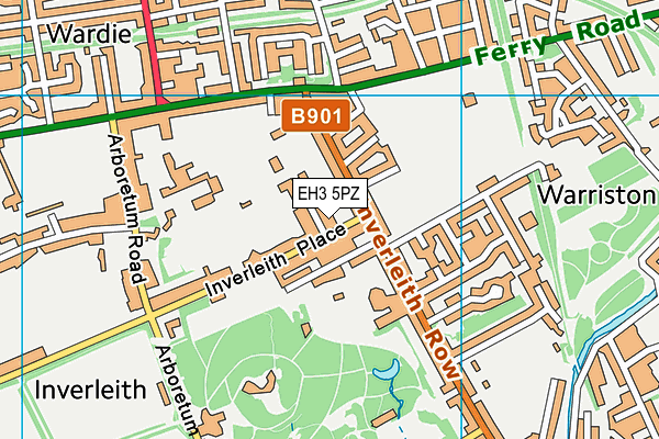 EH3 5PZ map - OS VectorMap District (Ordnance Survey)