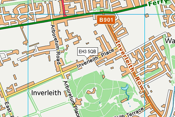 EH3 5QB map - OS VectorMap District (Ordnance Survey)