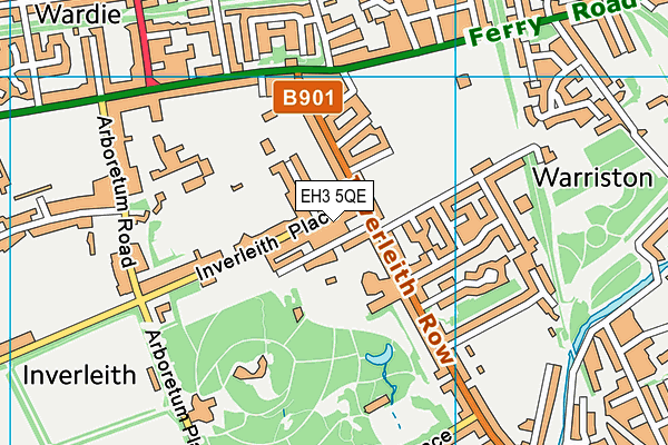 EH3 5QE map - OS VectorMap District (Ordnance Survey)