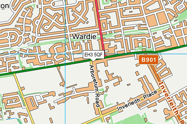 EH3 5QF map - OS VectorMap District (Ordnance Survey)