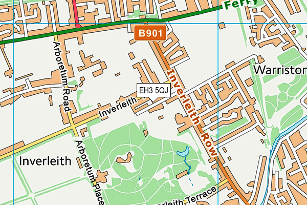 EH3 5QJ map - OS VectorMap District (Ordnance Survey)