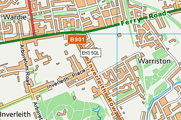 EH3 5QL map - OS VectorMap District (Ordnance Survey)