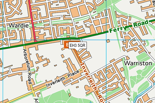 EH3 5QR map - OS VectorMap District (Ordnance Survey)