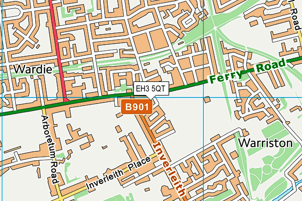 EH3 5QT map - OS VectorMap District (Ordnance Survey)