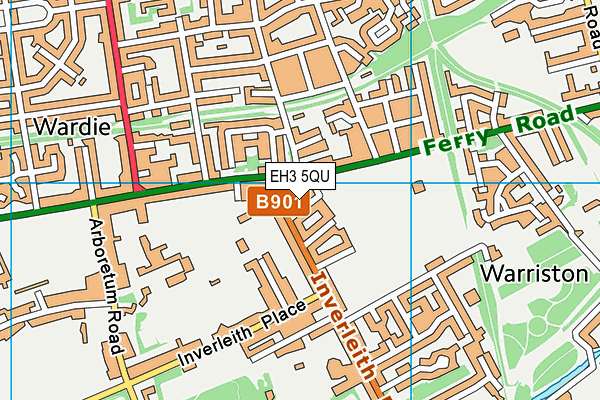 EH3 5QU map - OS VectorMap District (Ordnance Survey)