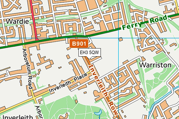 EH3 5QW map - OS VectorMap District (Ordnance Survey)