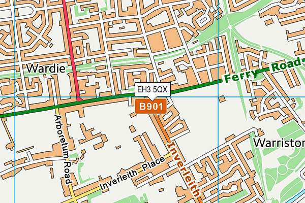 EH3 5QX map - OS VectorMap District (Ordnance Survey)