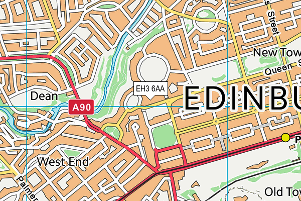 EH3 6AA map - OS VectorMap District (Ordnance Survey)