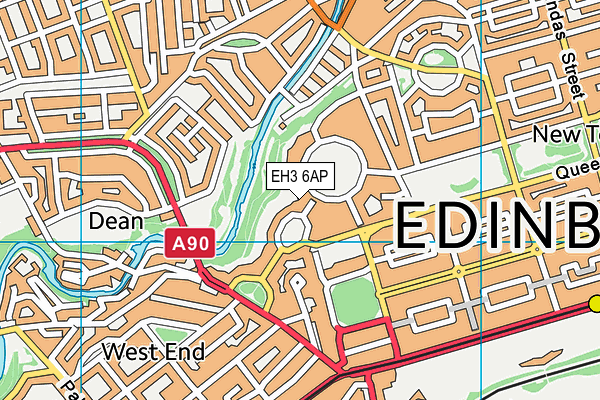 EH3 6AP map - OS VectorMap District (Ordnance Survey)