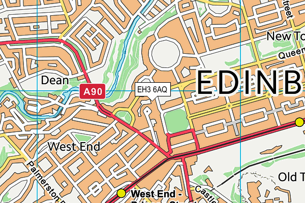 EH3 6AQ map - OS VectorMap District (Ordnance Survey)