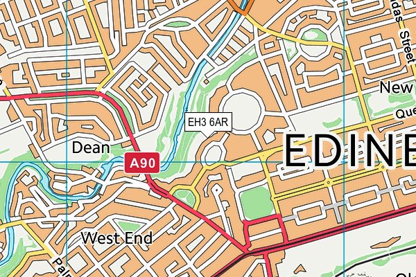 EH3 6AR map - OS VectorMap District (Ordnance Survey)