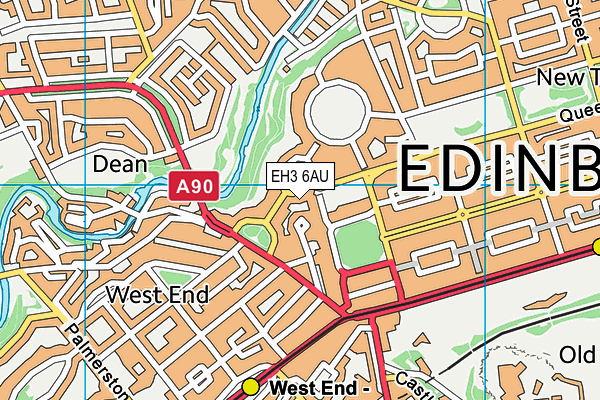 EH3 6AU map - OS VectorMap District (Ordnance Survey)