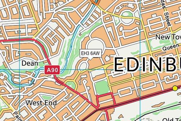 EH3 6AW map - OS VectorMap District (Ordnance Survey)