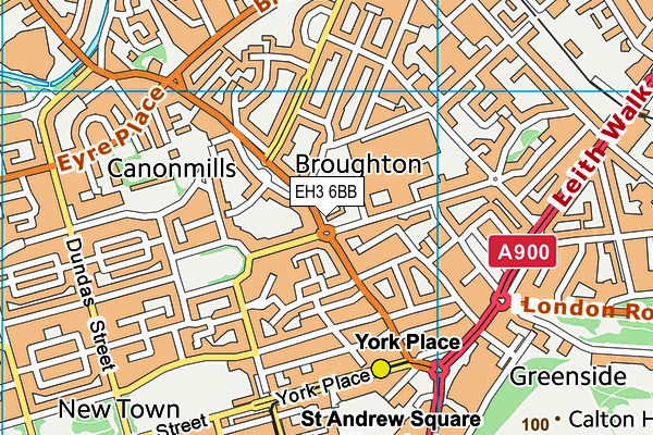 EH3 6BB map - OS VectorMap District (Ordnance Survey)