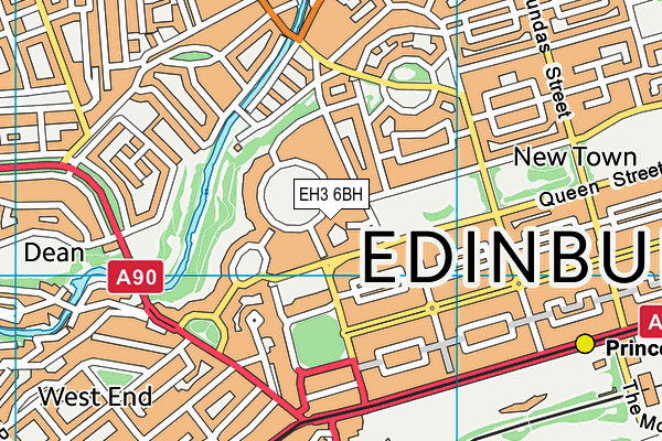 EH3 6BH map - OS VectorMap District (Ordnance Survey)