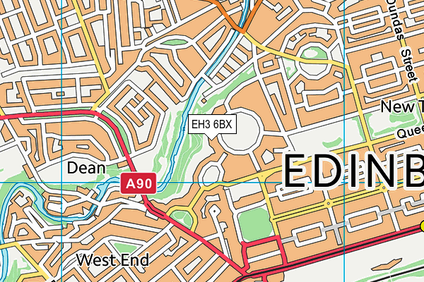 EH3 6BX map - OS VectorMap District (Ordnance Survey)