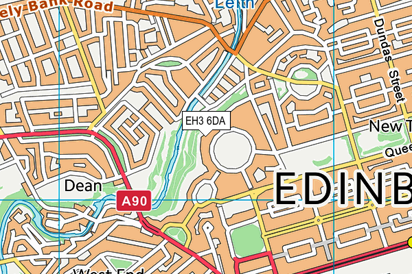 EH3 6DA map - OS VectorMap District (Ordnance Survey)