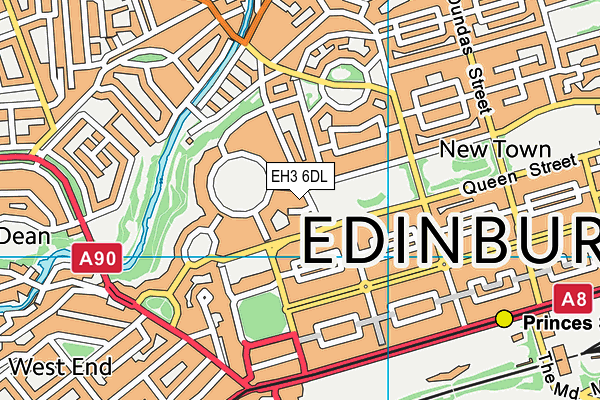 EH3 6DL map - OS VectorMap District (Ordnance Survey)