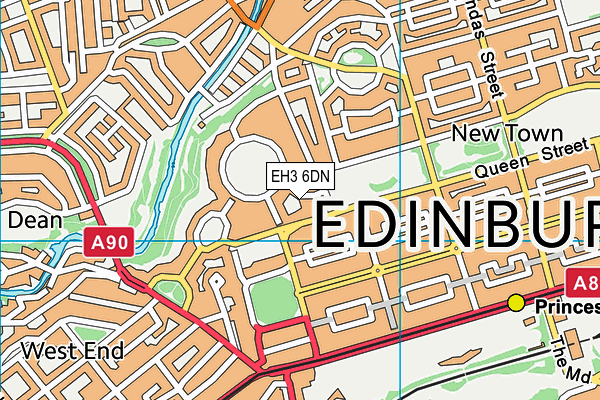 EH3 6DN map - OS VectorMap District (Ordnance Survey)