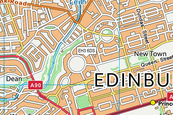 EH3 6DS map - OS VectorMap District (Ordnance Survey)