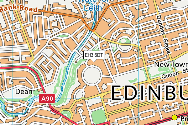 EH3 6DT map - OS VectorMap District (Ordnance Survey)