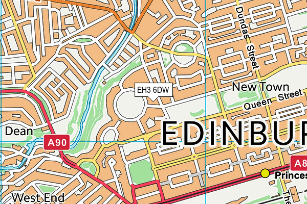 EH3 6DW map - OS VectorMap District (Ordnance Survey)