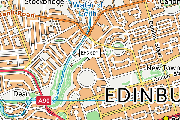 EH3 6DY map - OS VectorMap District (Ordnance Survey)