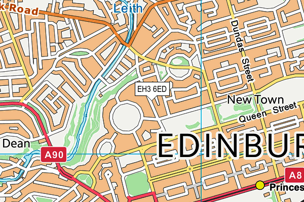 EH3 6ED map - OS VectorMap District (Ordnance Survey)