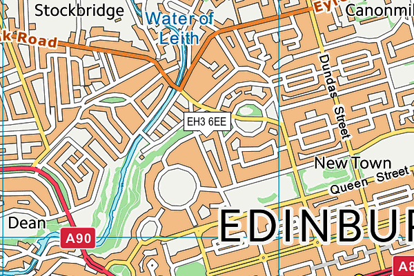 EH3 6EE map - OS VectorMap District (Ordnance Survey)