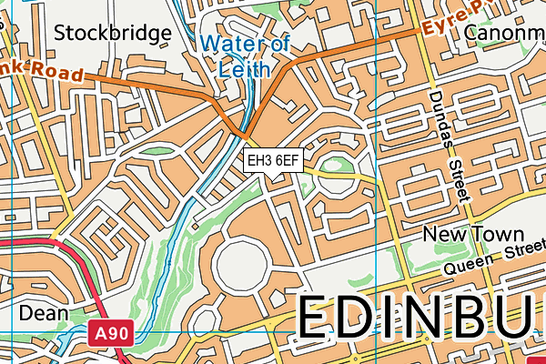 EH3 6EF map - OS VectorMap District (Ordnance Survey)