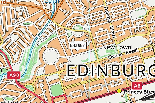 EH3 6ES map - OS VectorMap District (Ordnance Survey)