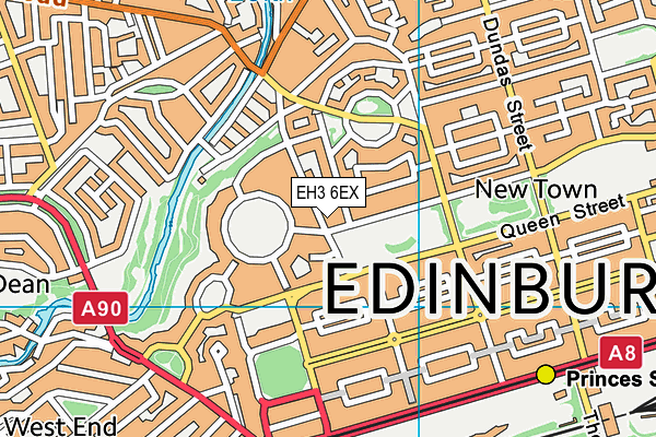 EH3 6EX map - OS VectorMap District (Ordnance Survey)