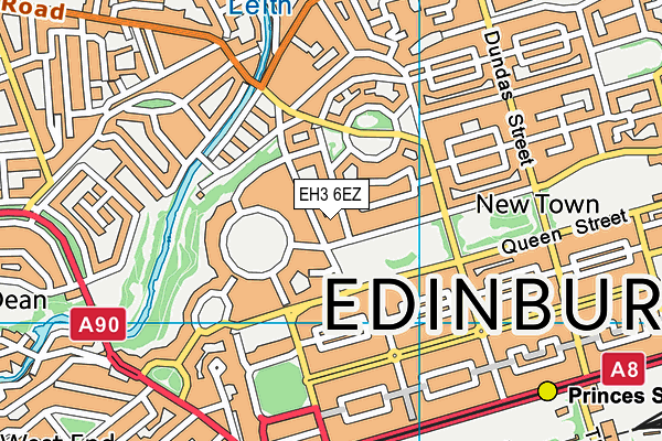 EH3 6EZ map - OS VectorMap District (Ordnance Survey)