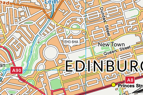 EH3 6HA map - OS VectorMap District (Ordnance Survey)