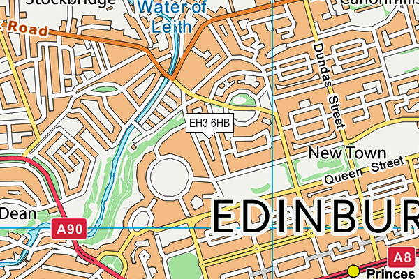 EH3 6HB map - OS VectorMap District (Ordnance Survey)