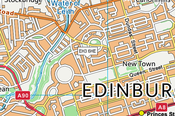 EH3 6HE map - OS VectorMap District (Ordnance Survey)